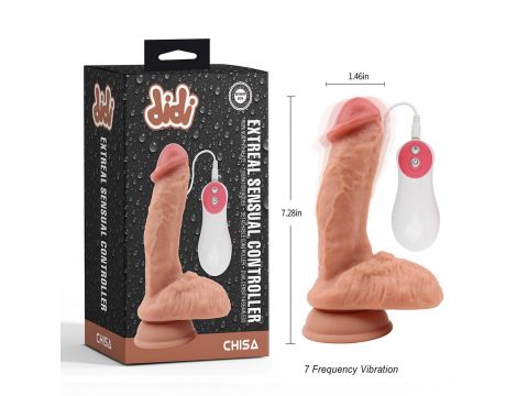 Wibrator realistyczny didi Extreal cielisty 18,5 cm - 3