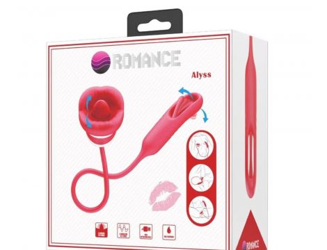 Wibrator różany z lizaniem Pretty Love czerwony USB - 2