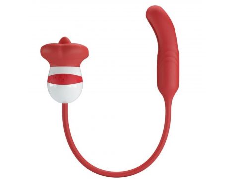 Wibrator różany z lizaniem Pretty Love czerwony USB