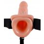 FETISH FANTASY SERIES 7 INCH VIBRATING HOLLOW STRAP-ON WITH BALLS LIGHT - 5