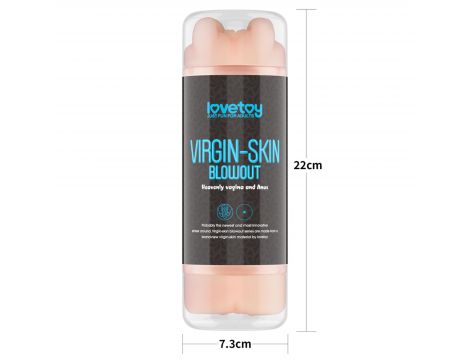 Masturbator Virgin Skin Blowout Lovetoy dwustronny 22 cm - 10