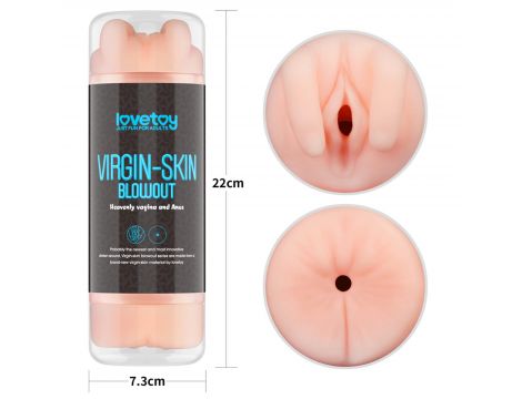 Masturbator Virgin Skin Blowout Lovetoy dwustronny 22 cm - 13