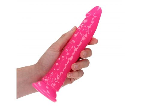 Dildo realistyczne RealRock z przyssawką świecące w ciemności 20 cm - 3