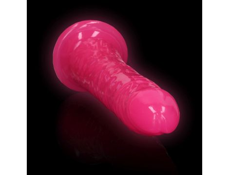 Dildo realistyczne RealRock z przyssawką świecące w ciemności 20 cm - 5