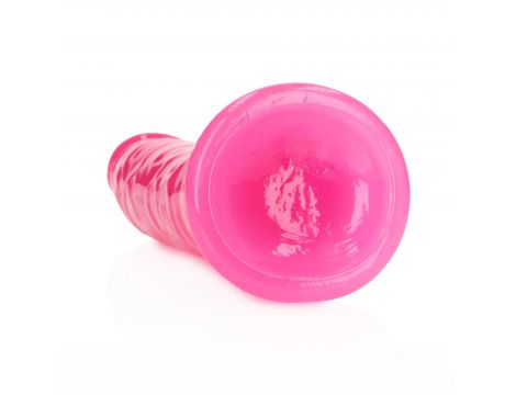 Dildo realistyczne slim z przyssawką RealRock świecące w ciemności 22,5 cm - 7