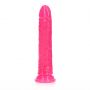 Dildo realistyczne slim z przyssawką RealRock świecące w ciemności 22,5 cm - 4