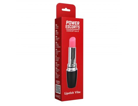 Dyskretny mini wibrator szminka Power Escorts czarny 9.5 cm - 2