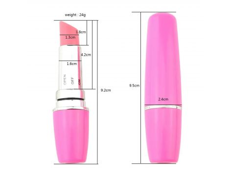 Dyskretny mini wibrator szminka Power Escorts czarny 9.5 cm - 17