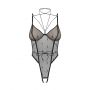 Erotyczne body otwarte Obsessive Anniverse Special czarne 2XL/3XL - 6