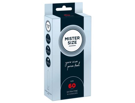 MISTER SIZE 60mm Condoms 10pcs Natural