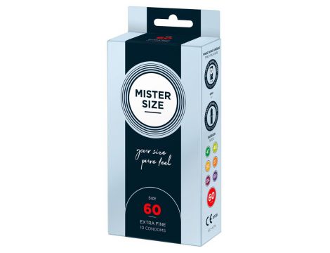 MISTER SIZE 60mm Condoms 10pcs Natural - 2