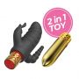Mini wibrator Crushious Romanov z silikonową nakładką 13 cm - 7