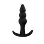 Korek analny koralikowy silikonowy Fantasy czarny 9 cm - 2