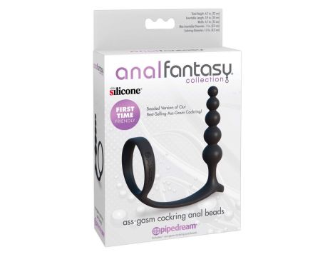ANAL FANTASY COLLECTION ASS-GASM COCKRING ANAL BEADS BLACK