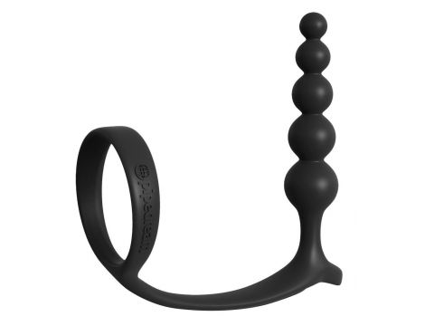 ANAL FANTASY COLLECTION ASS-GASM COCKRING ANAL BEADS BLACK - 2