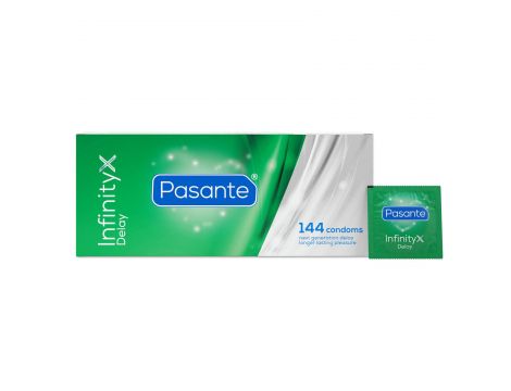 Prezerwatywa opóźniająca Pasante Infinity X Delay naturalna 19 cm 1 sztuka - 4