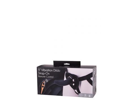 Vibration Dildo Strap-On 5inch Black
