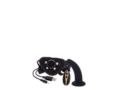 Vibration Dildo Strap-On 5inch Black - 2