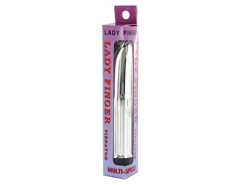 Wibrator Ladyfinger Mini srebrny 14 cm - 4