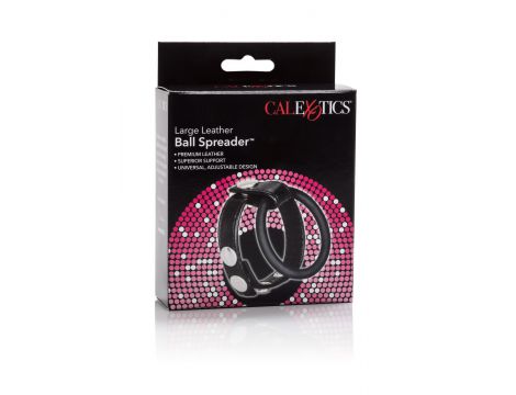 Rozszerzacz jąder skórzany Calexotics Large czarny 6 cm - 3