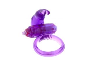 Pierścień wibrujący z uszami króliczymi fioletowy 7.2 cm