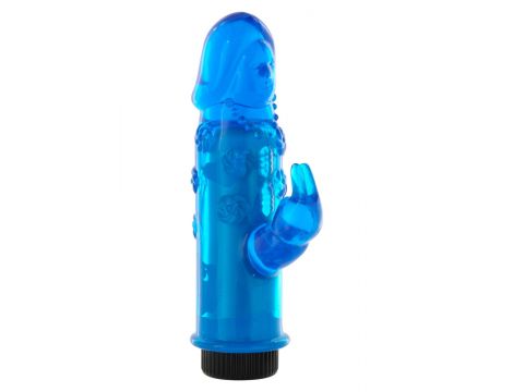 Mini wibrator króliczek Seven Creations niebieski 13,5 cm - 2