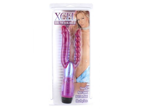 Wibrator podwójny przezroczysty 25 cm - 3