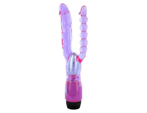 Wibrator podwójny przezroczysty 25 cm - 4
