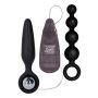Korek analny wibrujący silikonowy Calexotics czarny 9,5 cm - 2