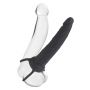 Strap on silikonowy dual penetrator Calexotics czarny 14 cm - 3
