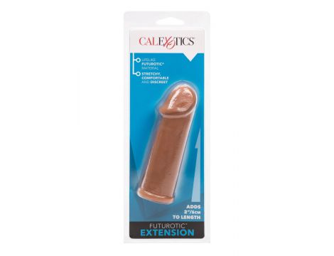 Przedłużka na penisa Futurotic Calexotics brązowa 14 cm - 3