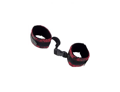 Kajdanki regulowane aksamitne Scandal Control Cuffs Calexotics czarny