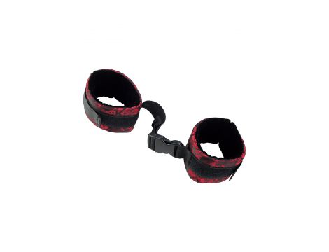 Kajdanki regulowane aksamitne Scandal Control Cuffs Calexotics czarny - 2