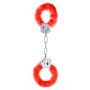 Kajdanki piórkowane ToyJoy Furry Fun czerwone - 4