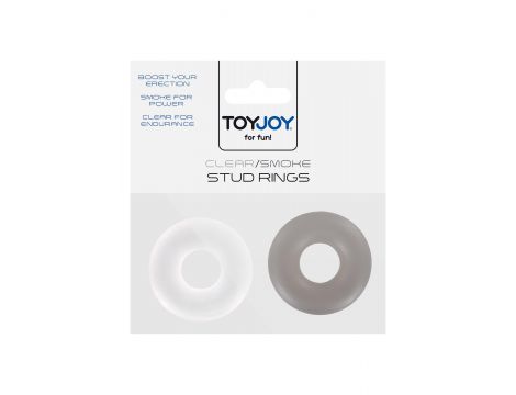 Rozciągliwe pierścienie erekcyjne ToyJoy transparentne 2 szt - 3