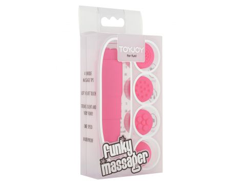 Masażer ToyJoy Funky różowy na baterie AA - 2