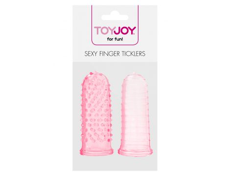 Nakładki na palce ToyJoy TPR różowe 7 cm - 4