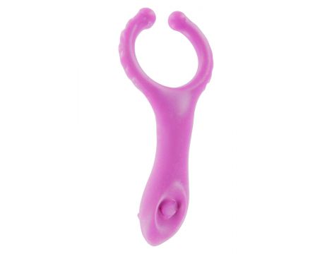 Pierścień wibrujący ToyJoy fioletowy 10 cm - 7