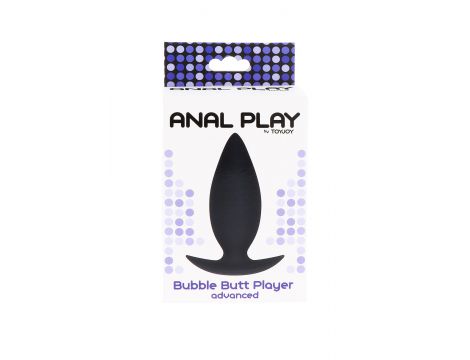 Korek analny silikonowy ToyJoy Bubble Butt Player Advanced czarny 10 cm - 4