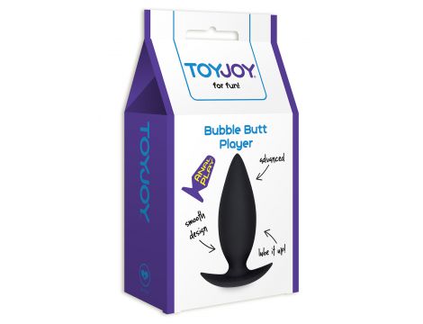 Korek analny silikonowy ToyJoy Bubble Butt Player Advanced czarny 10 cm