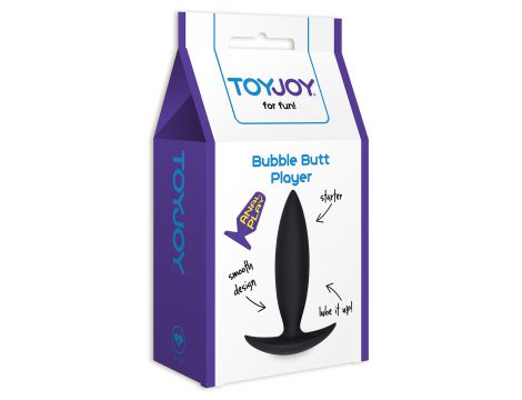 Korek analny silikonowy ToyJoy Bubble Butt Player Starter czarny 10 cm - 3