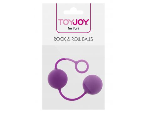 Kulki gejszy silikonowe Rock Roll Balls fioletowe ToyJoy - 3