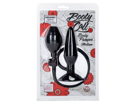 Korek analny pompowany silikonowy Booty Pumper Calexotics medium czarny - 2