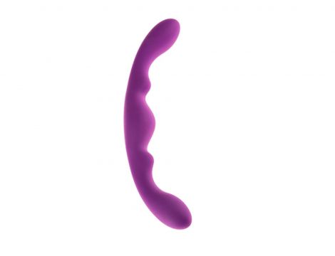Podwójne dildo prążkowane Alive Luna silikonowe 25,5 cm - 2