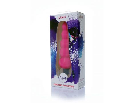 Plug wibrujący Alive Lance silikonowy różowy 14 cm