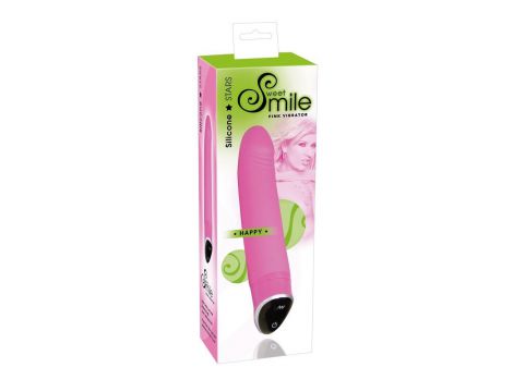 Wibrator silikonowy Happy Sweet Smile różowy 22 cm
