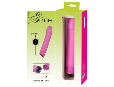 Wibrator silikonowy Happy Sweet Smile różowy 22 cm - 8