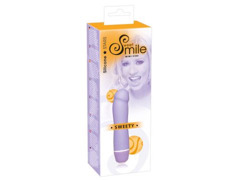 Mini wibrator Sweet Smile fioletowy silikonowy 12 cm