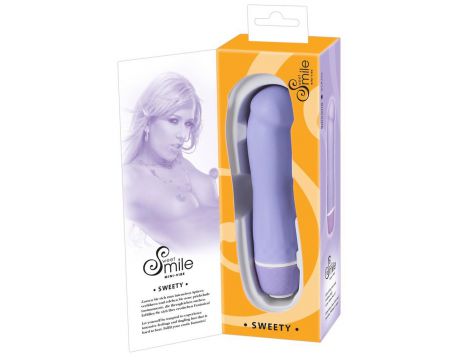 Mini wibrator Sweet Smile fioletowy silikonowy 12 cm - 5