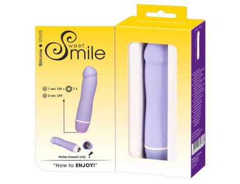 Mini wibrator Sweet Smile fioletowy silikonowy 12 cm - 7
